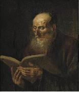 unknow artist, Bearded man reading